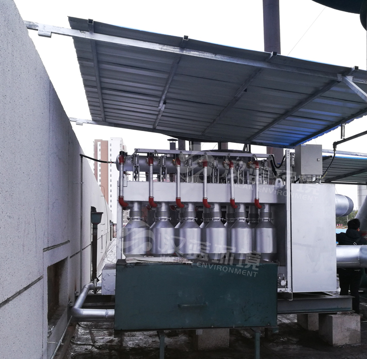 萬純柴油發(fā)動機(jī)測試臺架尾氣凈化設(shè)備